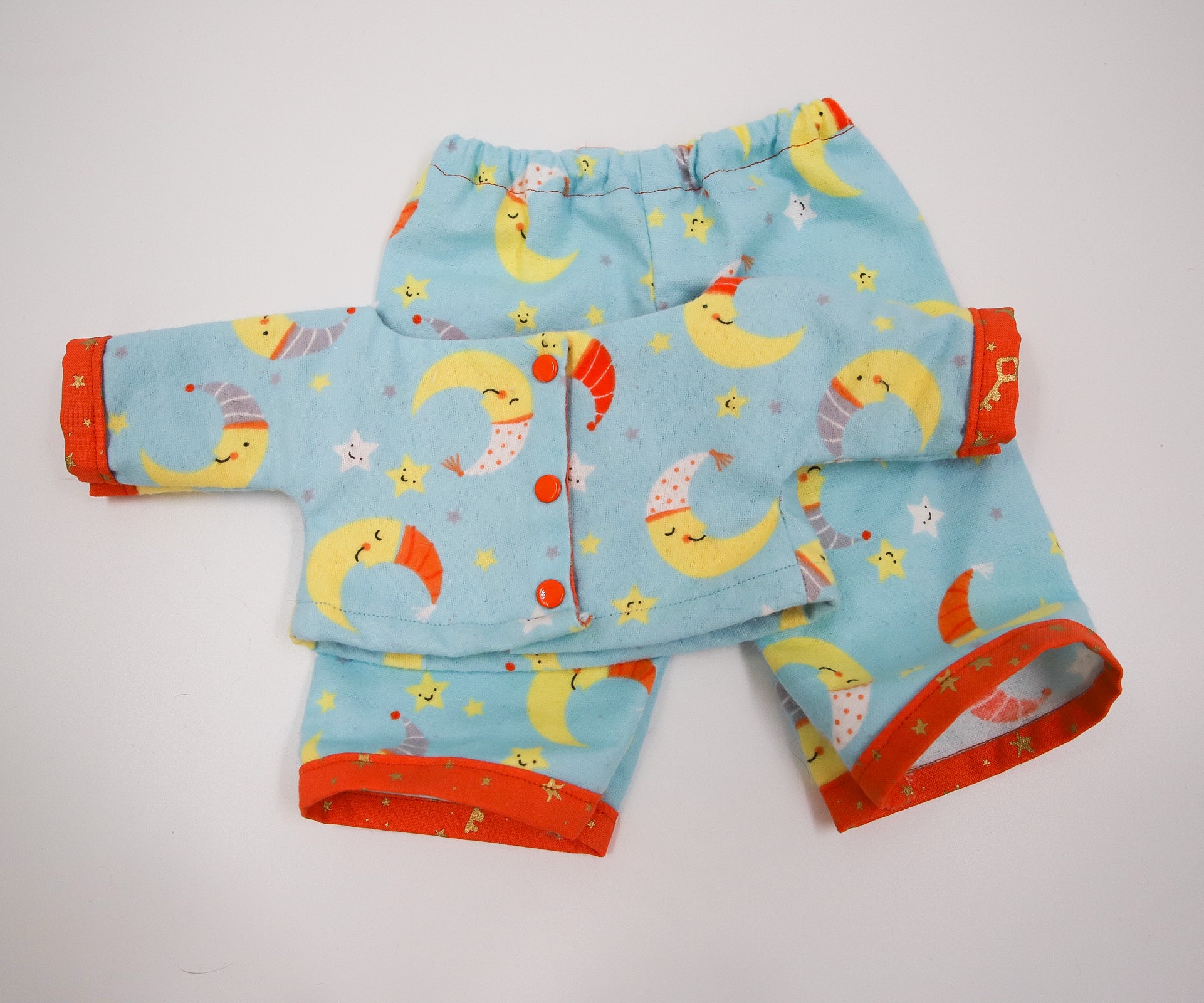 Cozy Flannel Winter PJs for Myrtle and Bob Rag Doll - Image 3