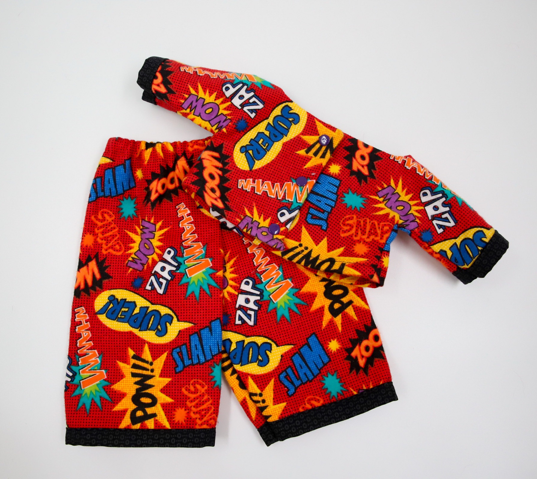 Cozy Flannel Winter PJs for Myrtle and Bob Rag Doll - Image 2