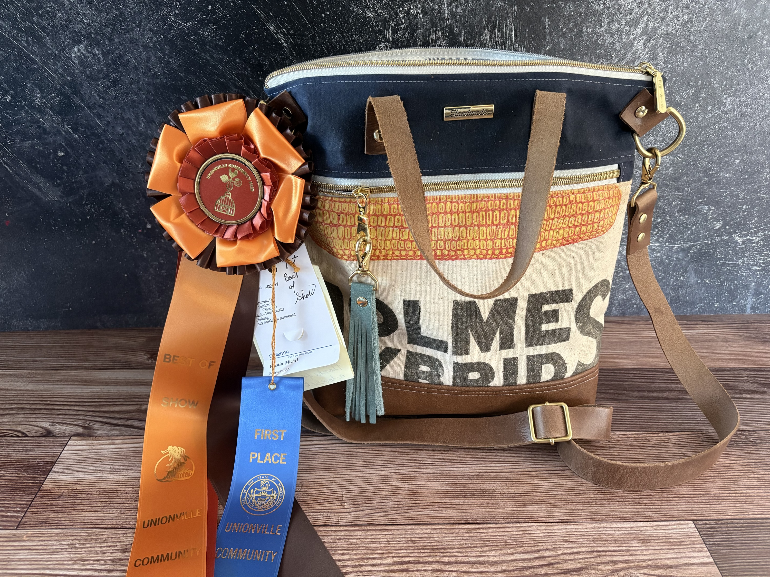 Vintage Feed Sack Tote Bag